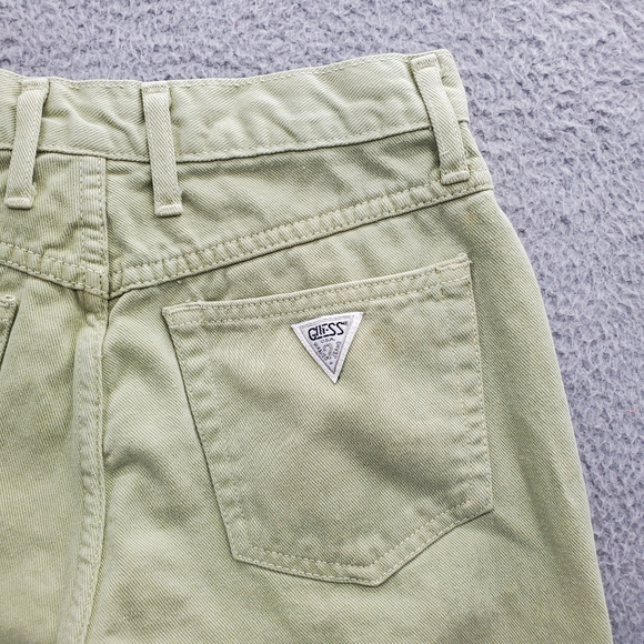 Vintage GUESS Marciano Womens High Rise Jeans Size 26 Light Green Tapered Leg - Picture 11 of 13